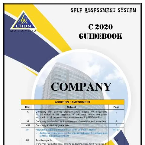 Document preview: Memahami Panduan C 2020 untuk Syarikat di Malaysia — Cukai & percukaian