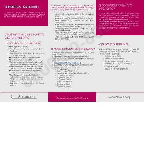 Document preview: Informacion mbi Luftën Kundër Evazionit dhe Korrupsionit — Tatime & fiskalitet
