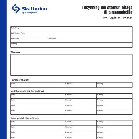 Document preview: Skrefin við skráningu félags til almannaheilla (CERFA n°RSK 17.09)