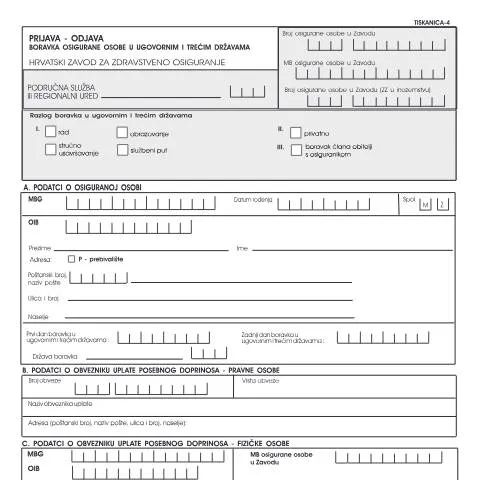 Document preview: Važnost ObvUpl Tisk4 17122013 u hrvatskom zdravstvenom sustavu — Zdravlje (CERFA n°ObvUpl_Tisk4_17122013)