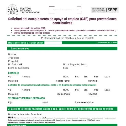 Vista previa del documento Cómo solicitar el Complemento de Apoyo al Empleo (CAE) — Impuestos