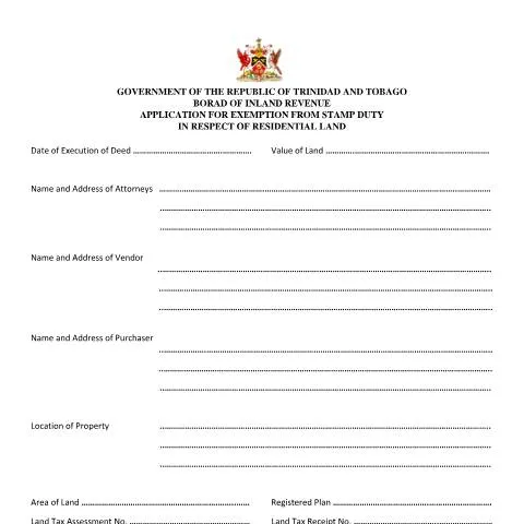 Document preview: Understanding Stamp Duty Exemption for Home Buyers — Government & admin (CERFA n°APPLICATION FOR EXEMPTION FROM STAMP DUTY IN RESPECT OF RESIDENTIAL LAND)