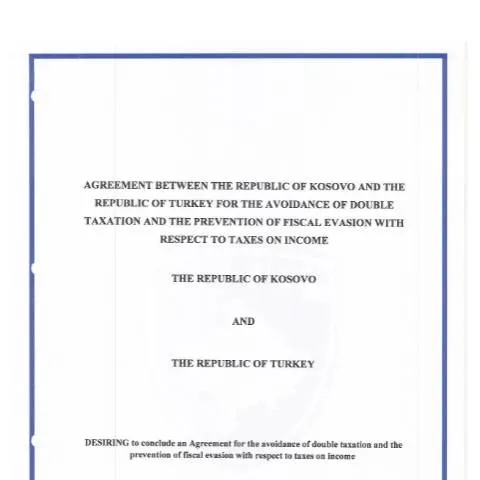 Document preview: Marrëveshjet e Tatimeve në Kosovë — Tatime & fiskalitet