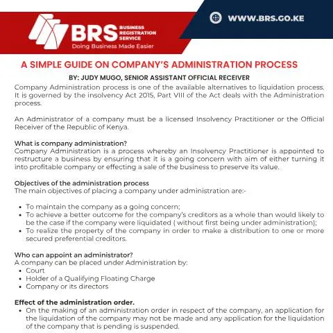 Document preview: Navigating the Company Administration Process in Kenya — Government & admin (CERFA n°Company-Administration-Process)
