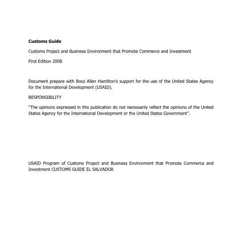Vista previa del documento Todo lo que Necesitas Saber sobre la Guía Aduanera en El Salvador — Impuestos (CERFA n°PMHDC8311)