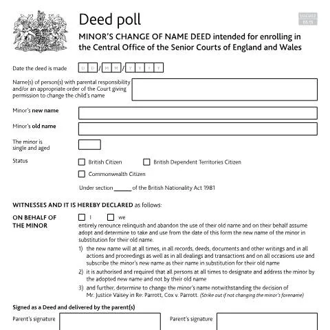 Document preview: Court Registration of Child Name Change: LOC022 Form Guide — Civil status & identity
