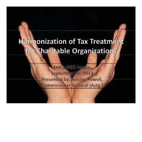 Document preview: Streamlining Tax Regulations for Charities in Jamaica — Taxes (CERFA n°harmonisation_of_tax_treatment_for_charitable_org)