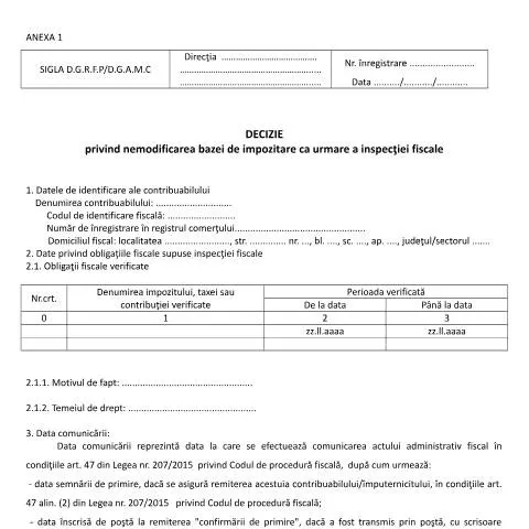 Document preview: Importanța deciziei OPANAF 3707/2015 în fiscalitate — Impozite & fiscalitate (CERFA n°O3707_15_A1_A2)