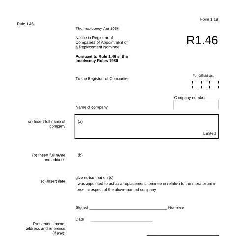 Document preview: Understanding Replacement Nominees in Company Insolvency — Business