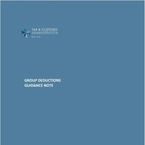 Document preview: Understanding Group Deductions for Businesses in Malta — Taxes (CERFA n°group-deductions-guidance-note)