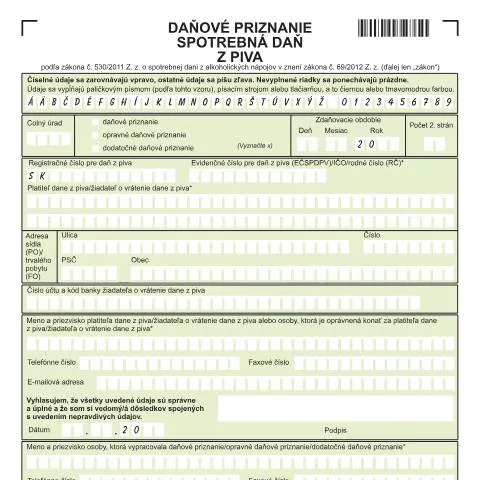Document preview: Kompletný návod na formulár SPDPVv12b pre podnikateľov v oblasti piva — Administratívne úkony (CERFA n°SPDPVv12b)