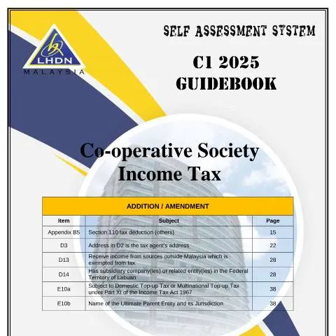 Document preview: Panduan Lengkap C1 2025 untuk Koperasi — Cukai & percukaian