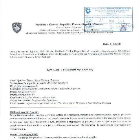 Document preview: Roli i Konkursit të Brendshëm në Punësimin Publik — Punë & punësim