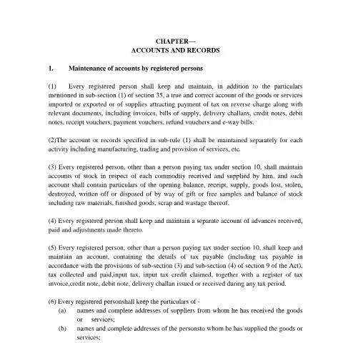 Document preview: Understanding the Accounts and Records Rules in GST — Government & admin (CERFA n°accounts-and-records-rules)