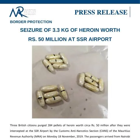 Document preview: Critical Overview of Drug Seizures in Mauritius — Government & admin (PressRelease261119)