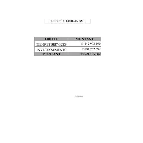 Aperçu du document Analyse du Budget de l'Organisme 2022 en Côte d'Ivoire — Démarches administratives