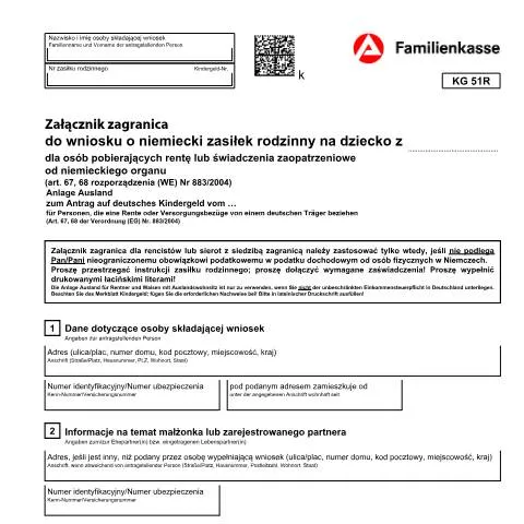 Dokumentvorschau: Wichtige Informationen zum KG 51R-Pl Formular — Familie (CERFA n°kg51r-pl-anlageausland_ba035125)