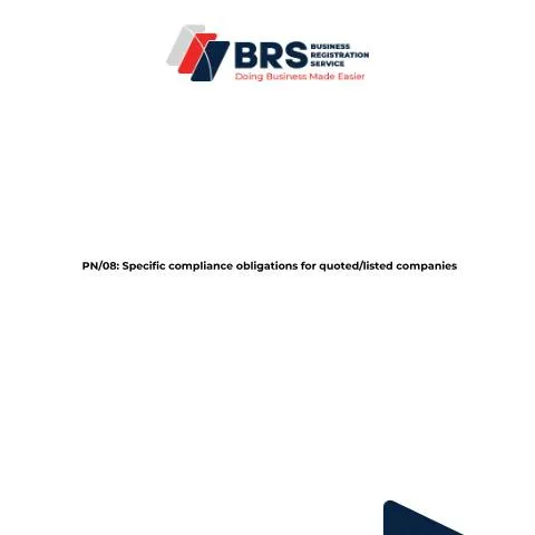 Document preview: Understanding PN08: Compliance for Quoted Companies in Kenya — Government & admin (CERFA n°PN08-Specific-compliance-obligations-for-quoted_listed-companies)