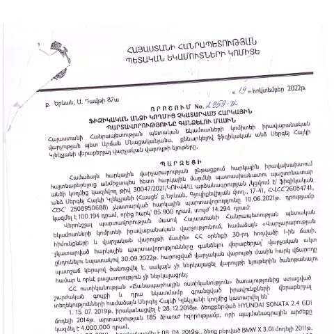 Document preview: ՀՀ ՊԵԿ 2859-Ա որոշման մանրամասները — Հարկեր և հարկային քաղաքականություն