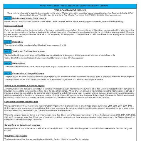 Document preview: Understanding the 2025-2026 Annual Return of Income — Government & admin (CERFA n°NotesCT03_2526)