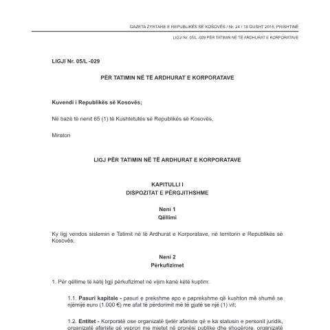Document preview: Ligji Nr. 05/L-29 dhe Përmirësimi i Administratës Publike — Procedura administrative