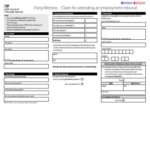 Document preview: Your Guide to Form TSF4 for Employment Tribunal Claims — Work & employment