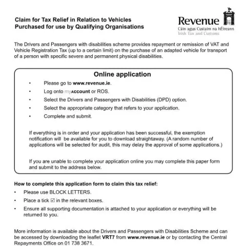 Document preview: Claim Tax Relief for Vehicles Purchased by Qualifying Organisations — Taxes (Form DDO)