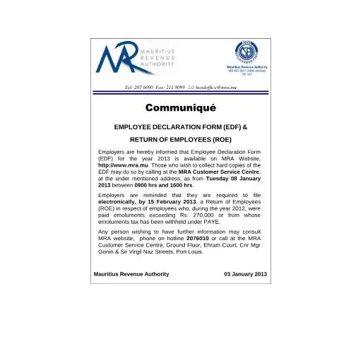 Document preview: Navigating EDF & ROE: Essential Compliance for Employers — Government & admin (CommuniqueEDFnROE)