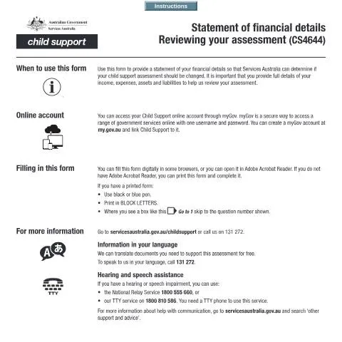 Document preview: Understanding the CS4644 Financial Details Statement — Government & admin (CERFA n°CS4644)