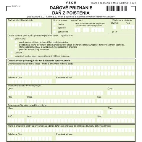 Document preview: Úvod do daňového priznania DPDPv18 — Administratívne úkony (CERFA n°DPDPv18)