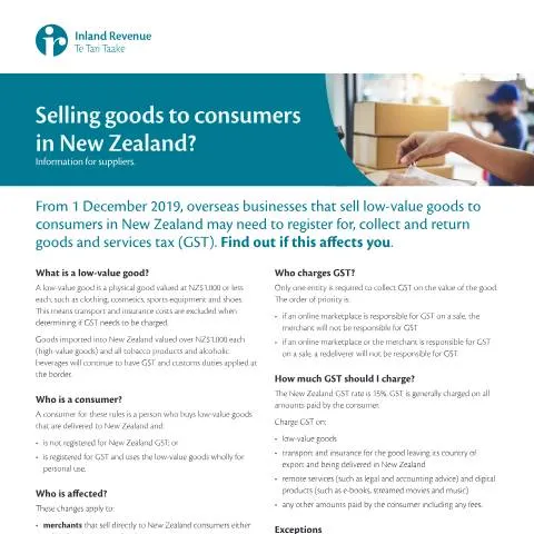 Document preview: Understanding the AD264 Form for Selling to New Zealand Consumers — Taxes (CERFA n°AD264)