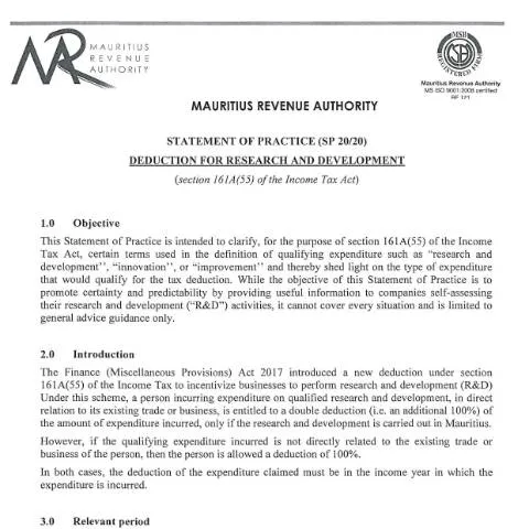 Document preview: Maximize Your R&D Tax Deductions with SP 20/20 — Government & admin (SOP-DeductionForResearch)