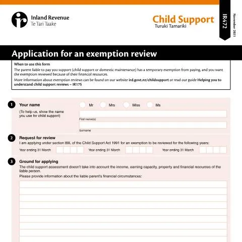 Document preview: Understanding the IR472 Exemption Review Process — Family (CERFA n°IR472)