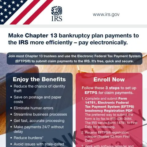 Document preview: Navigating IRS Publication 5473 in Chapter 13 Bankruptcy — Taxes (CERFA n°PUB-5473)