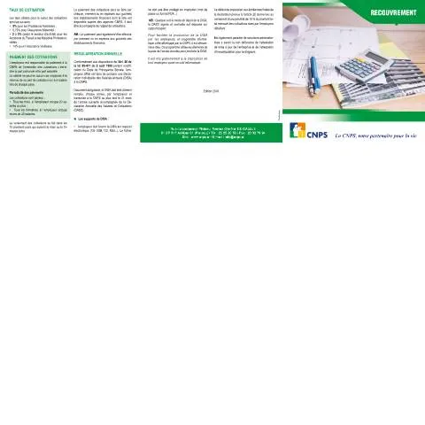 Aperçu du document Comprendre le Formulaire de Recouvrement de la CNPS — Démarches administratives