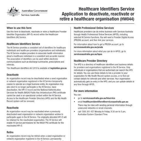 Document preview: Understanding the HI Service - HW044 Form for Healthcare Changes — Health (CERFA n°HW044)