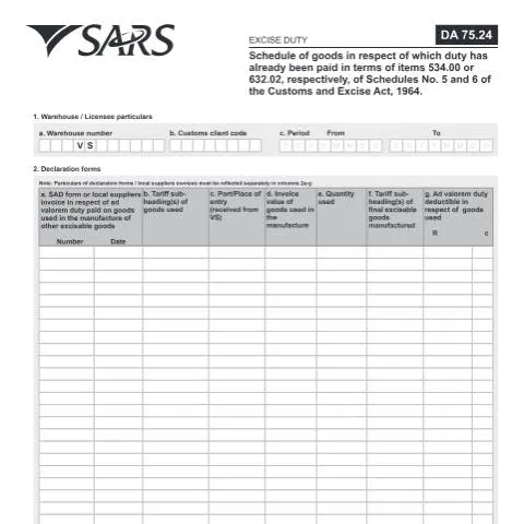 Document preview: Understanding the DA 75 24 Ad Valorem External Form — Government & admin (CERFA n°DA 75 24)