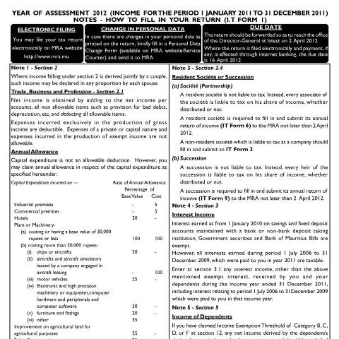 Document preview: Understanding Notes on Individual Return 01 for Tax Compliance — Government & admin (Return2012Notes01)