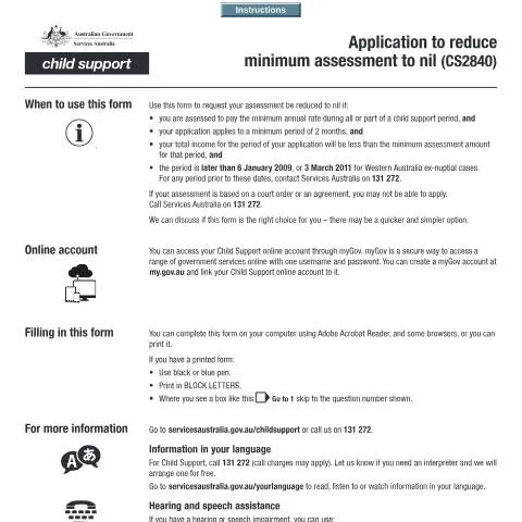 Document preview: Navigating Form CS2840 for Financial Adjustments — Government & admin (CERFA n°CS2840)
