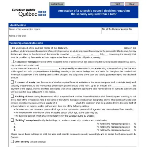 Document preview: Understanding the Tutorship Security Document in Quebec — Legal & justice (DSQP – 2024-04)
