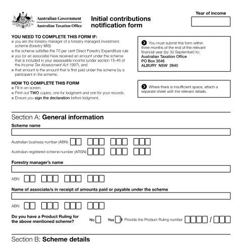 Document preview: Guide to the Initial Contributions Notification Form (NAT 71434) — Legal & justice (CERFA n°NAT 71434)