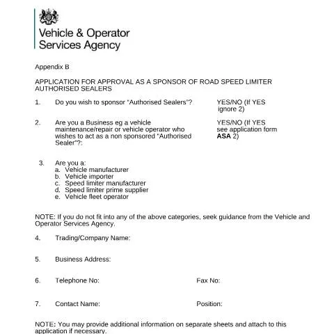 Document preview: Navigating the Approval Process for Speed Limiter Centres — Vehicle & driving