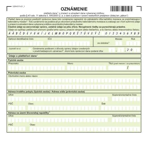 Document preview: Úvod do podania OZN4311v21 a jeho význam — Administratívne úkony (CERFA n°OZN4311v21)