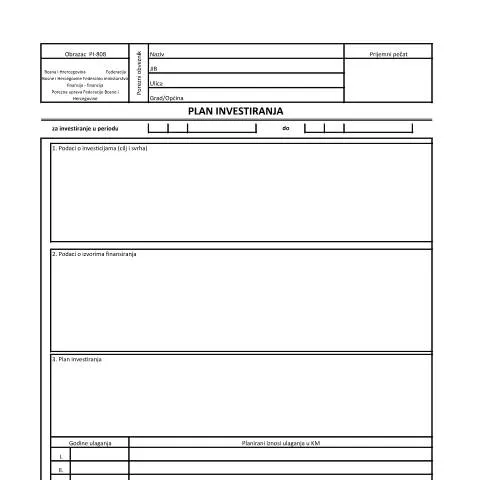 Document preview: Obrazac PI-808: Važnost plana investiranja za pravna lica — Porezi i fiskalnost (CERFA n°PI-808)