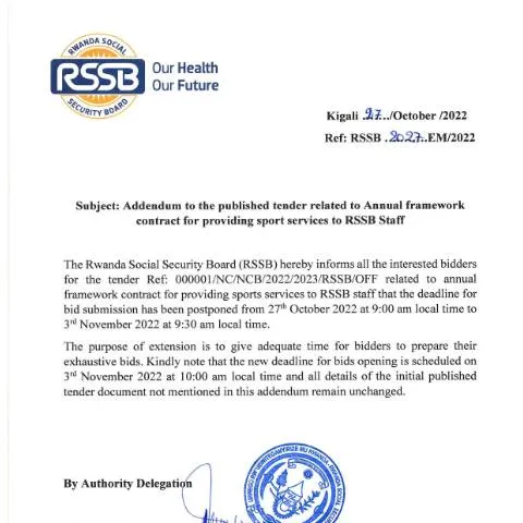 Document preview: Essential Guide to the Addendum for Sport Services Tender — Government & admin (CERFA n°ADDENDUM_TO_TENDER_OF_SPORT_SERVICES_2304697521)