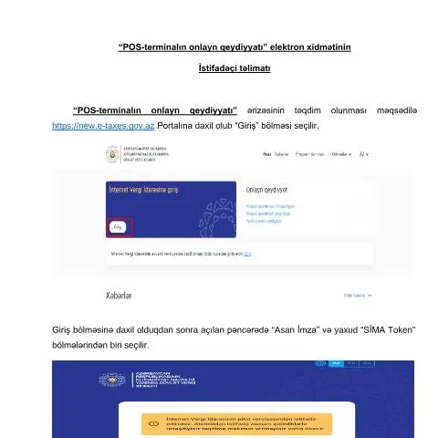Document preview: POS-terminalın onlayn qeydiyyat prosesi və əhəmiyyəti — İdarəetmə prosedurları