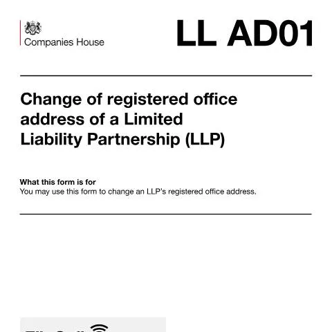 Document preview: How to Relocate Your LLP Office During Liquidation or Restoration — Business