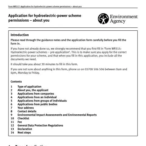 Document preview: Navigating the Hydroelectric Power Application Process — Environment & energy