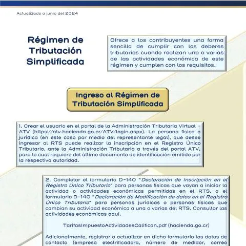 Vista previa del documento Todo sobre el Ingreso Régimen de Tributación Simplificada — Impuestos (CERFA n°IngresoRegimendeTributacionSimplificada)