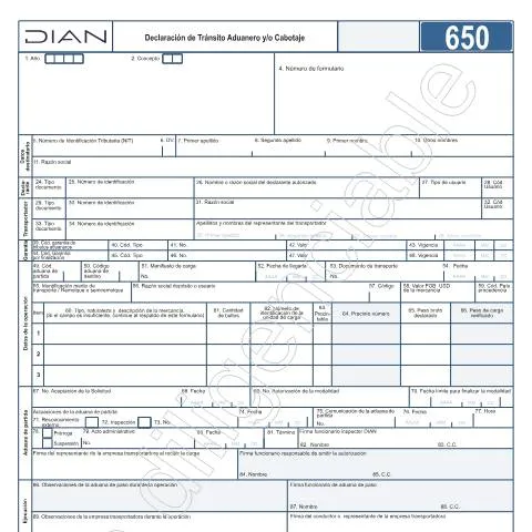 Vista previa del documento Todo lo que necesitas saber sobre la Declaración de Tránsito Aduanero — Aduanas y comercio (CERFA n°F650-2024)